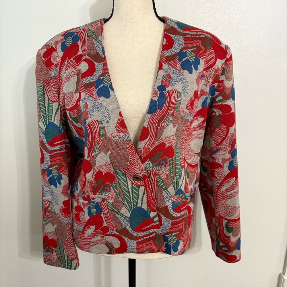 Vintage Lloyd Williams Colorful wool blend Women's Jacket size 14